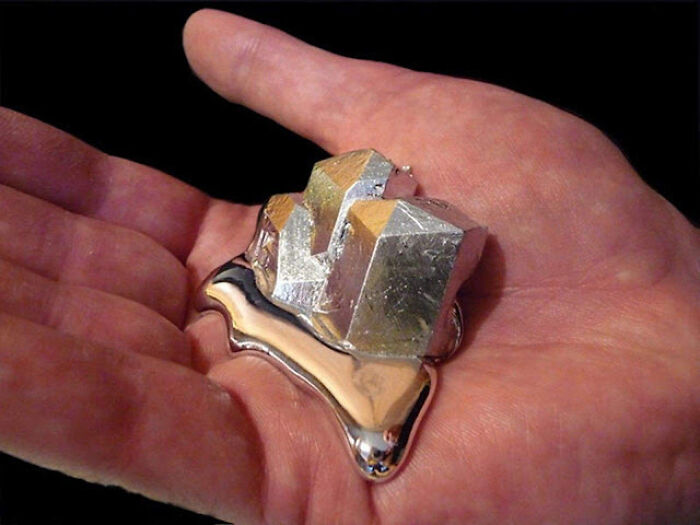 Holding Gallium In Your Hand Turns It Into Magic Melted Metal