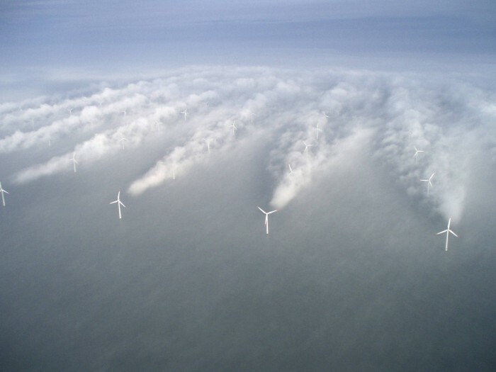 Fog Turns Windmills Into This Mystic Spectacle