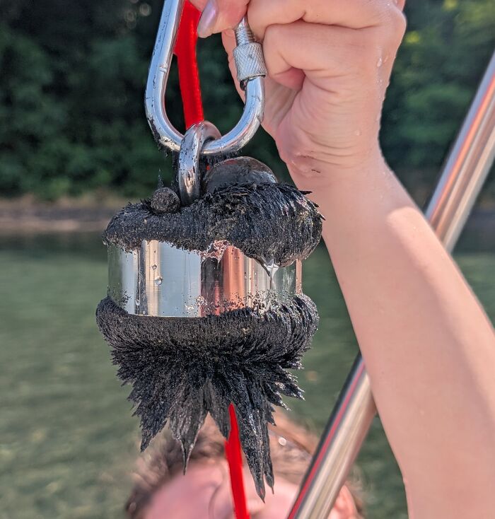 Magnet Fishing In Volcanic Lake? Sand Is Magnetic Too!