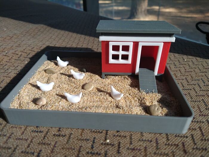 Raking a Zen Garden Is Chill, But Add Chickens and Things Get Wild With This Chicken Coop Zen Garden