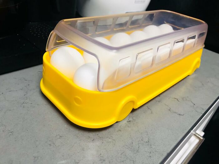 Give Your Hard-Boiled Eggs a Tiny Bus Ride With This Bus Egg Holder