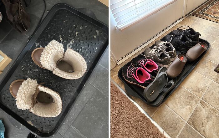Stop Muddy Boots From Taking Over, Thanks To A Rubber Boot Tray