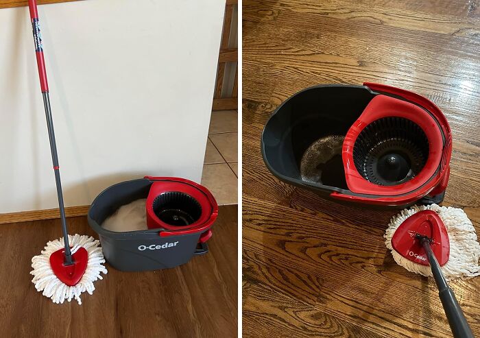Microfiber Spin Mop And Bucket Combo: Clean Floors Without Getting Your Hands Gross