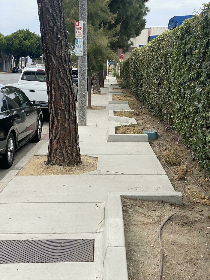 This Sidewalk That Leads To The Heavily Foot-Trafficked Culver City Stairs