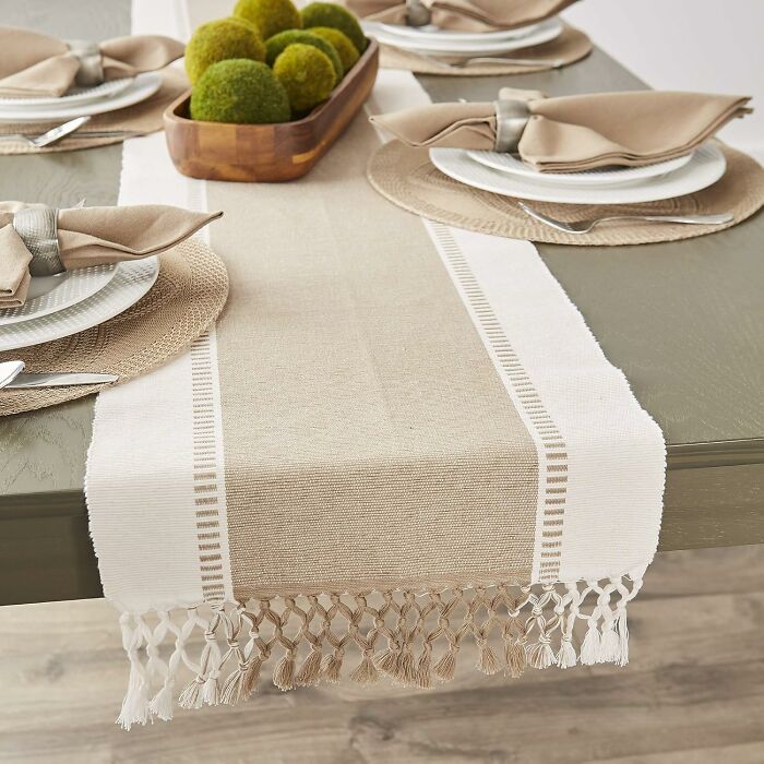 Instantly Adult Up Your Table With This Fancy Woven Table Runner