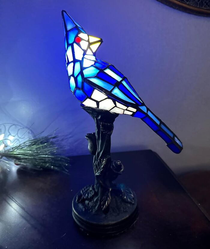 Put a Bird on It—in the Most Stylish Way—with This Stained Glass Bird Lamp