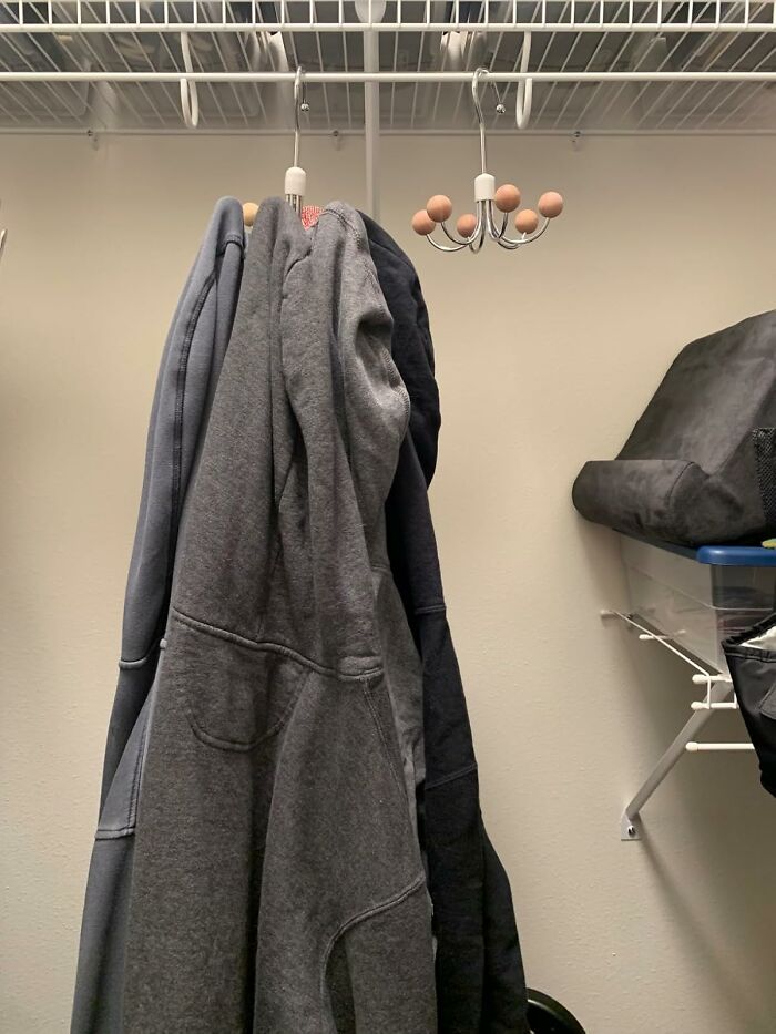 That Chair Piled With Hoodies Is Getting Its Groove Back Thanks To This 360-Swivel Hoodie Hanger