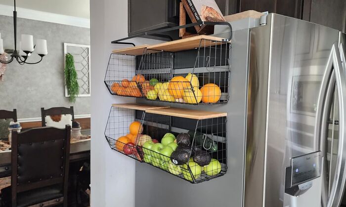 Turn That Empty Fridge Corner Into Prime Real Estate With This Magnetic Shelf and Fruit Basket