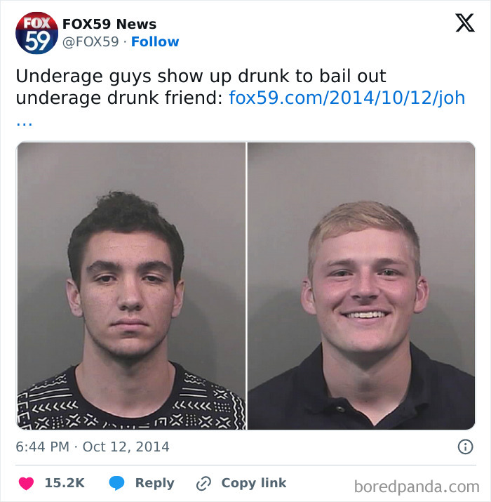 Underage, Drunk Squad Comes to Bail Out Drunk Friend. Genius Move.