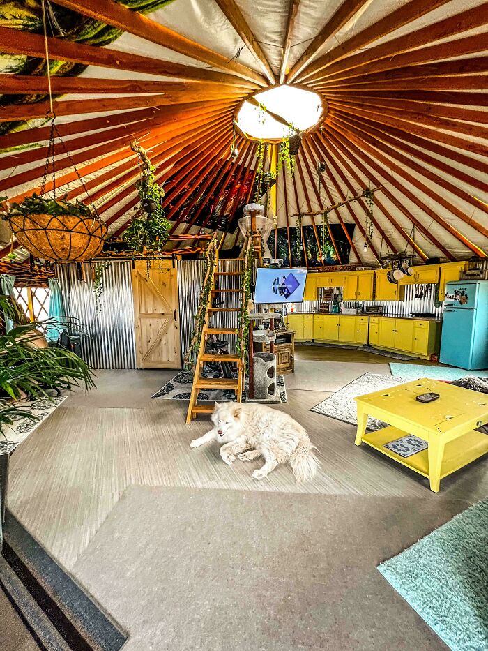 My DIY Yurt Interior Is Looking Pretty Sweet