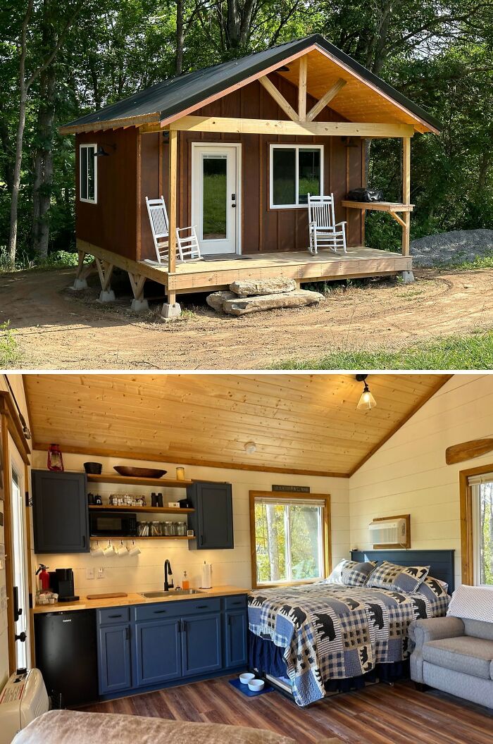 224 Sq Ft Off-Grid Weekend Family Cabin Nearly Finished