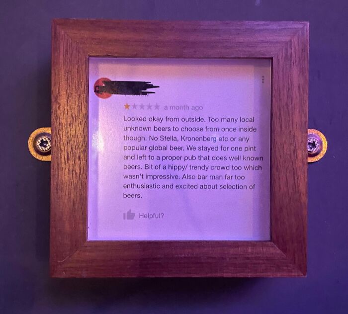 This Pub Proudly Hung Up A Review (And It’s Craft Beer Approved)