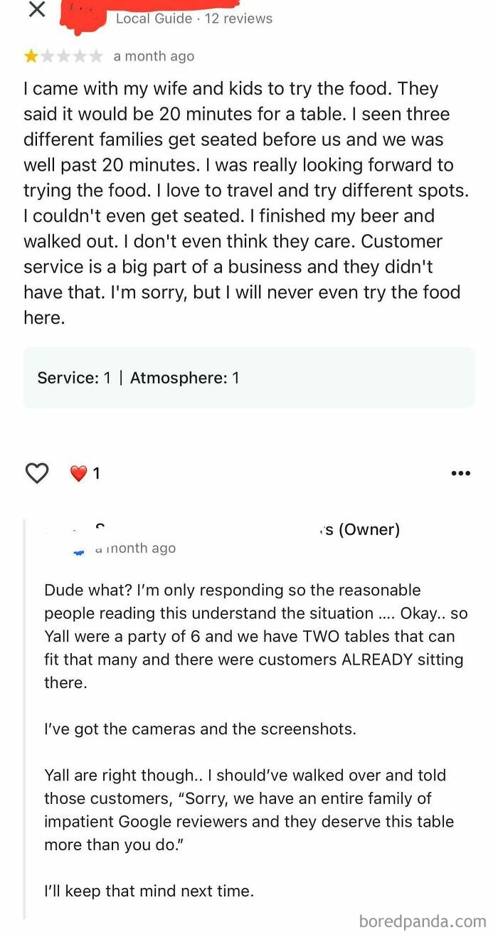 Local Pizza/Burger Joint Drama