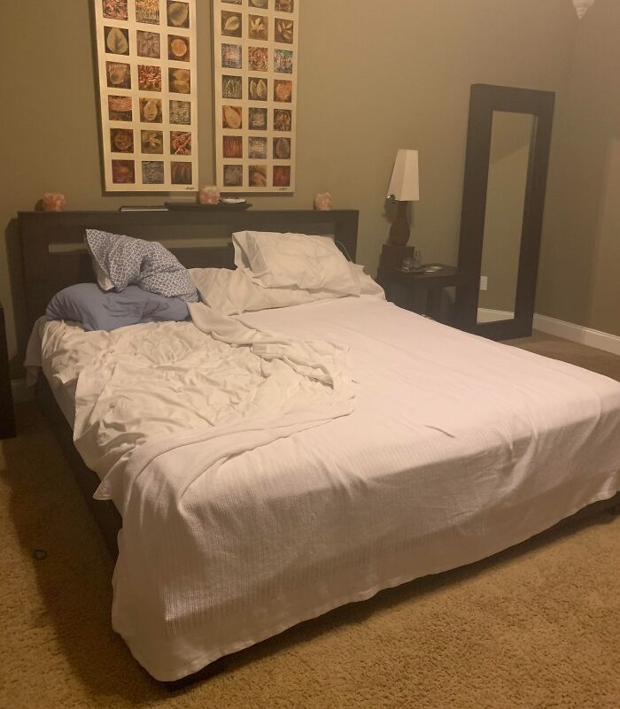 When Your Husband Is Mad, Bed Making Gets Half-Assembled