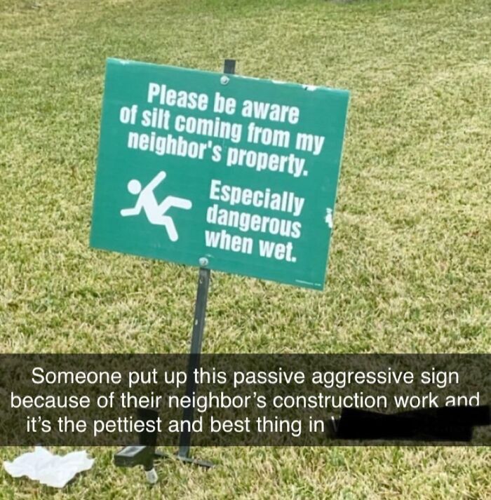 Beware Neighbor’s Negligence Meets Petty Warning Sign