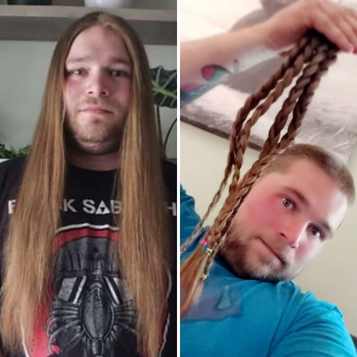 Before and After Donating Hair For Kids Fighting Cancer (Spoiler: It’s Heartwarming)