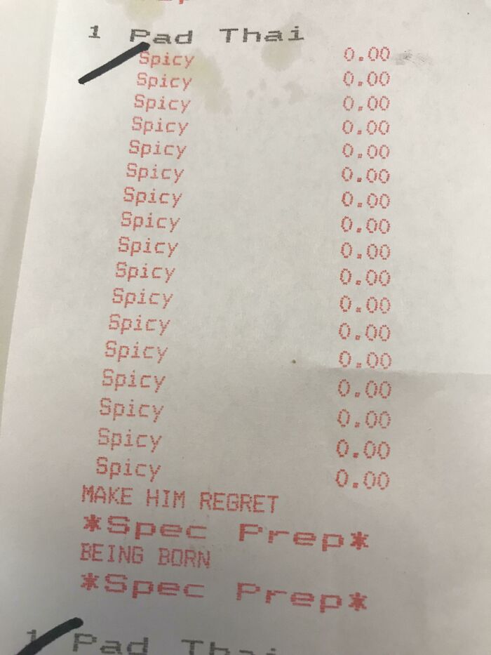 Asked For Extra Spicy Pad Thai