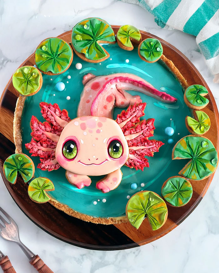 I Made a Super Cute Axolotl Tart