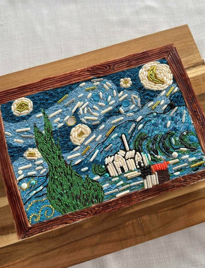 Van Gogh’s Starry Night... Made of Sprinkles