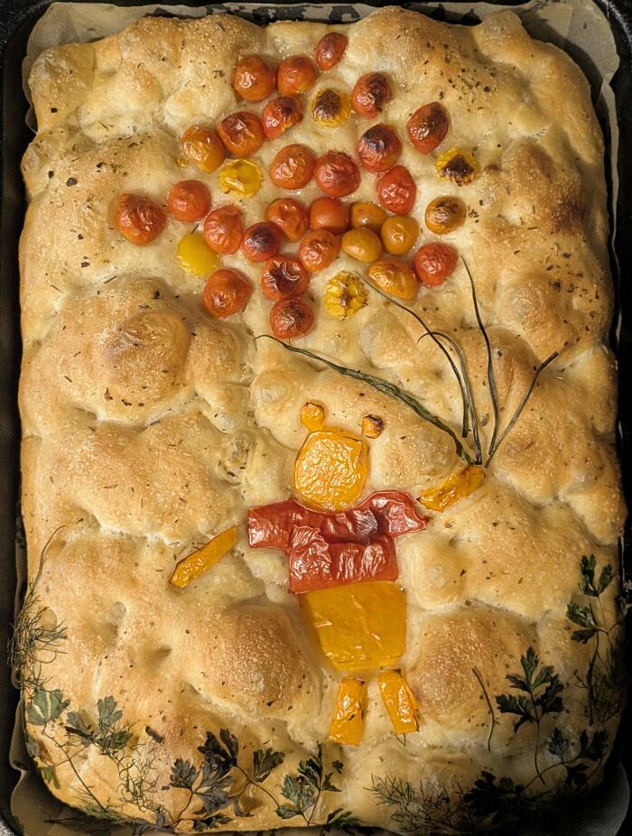 Winnie the Pooh Focaccia Art