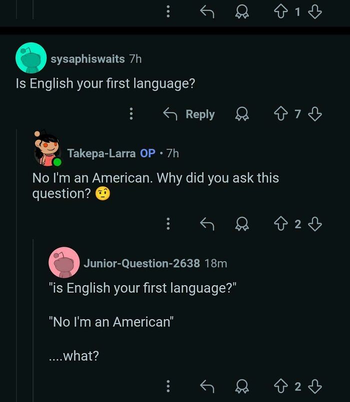 English? Nah, I'm American!
