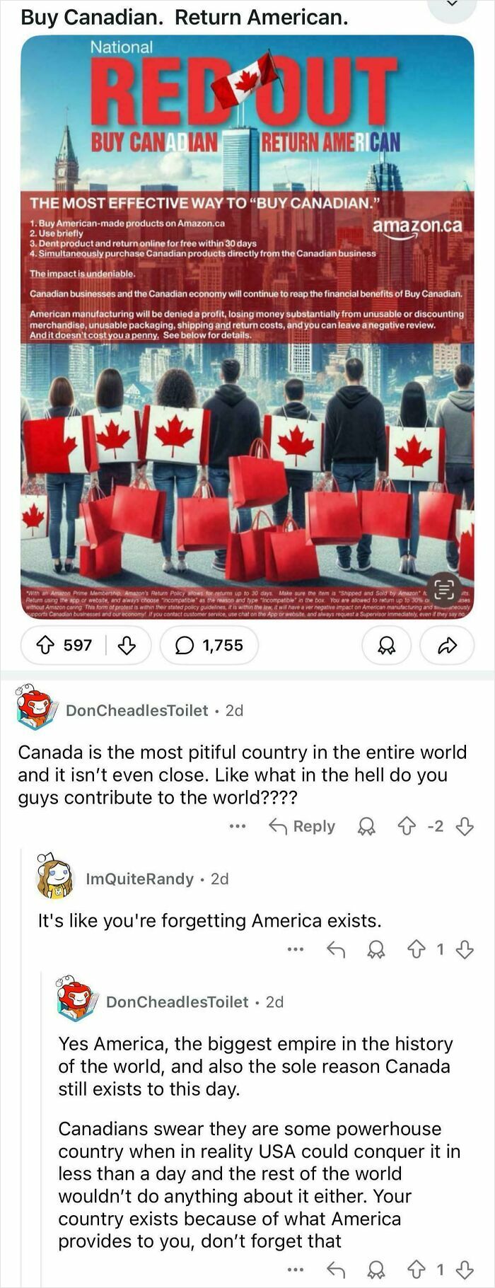 "Your Country Exists Because of America, Don’t Forget"