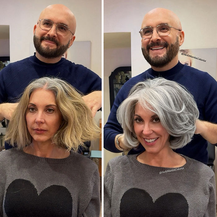 50 Jaw-Dropping Gray Hair Glow-Ups By Celebrity Color Wizard Jack Martin
