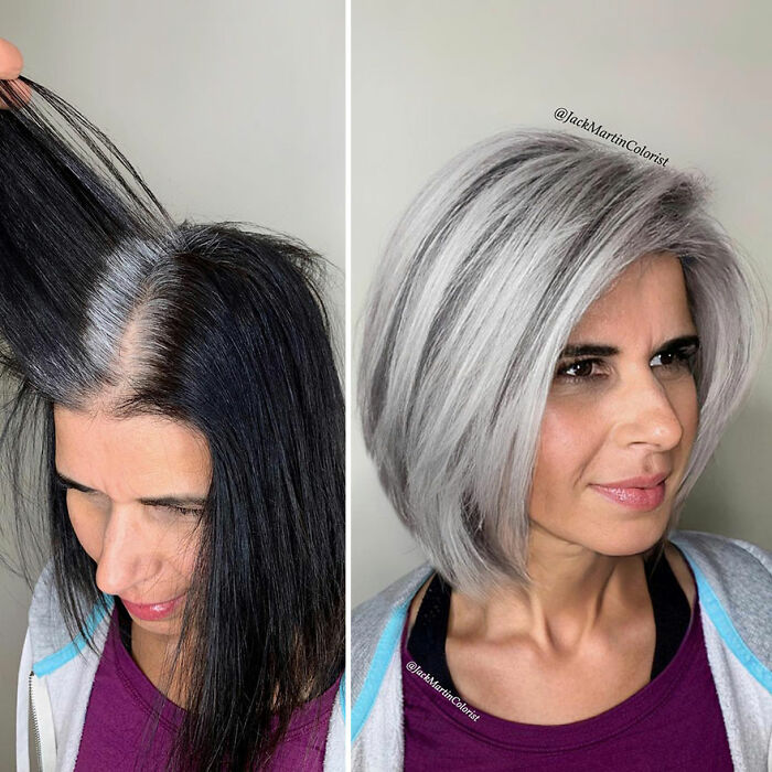 50 Jaw-Dropping Gray Hair Glow-Ups By Celebrity Color Wizard Jack Martin