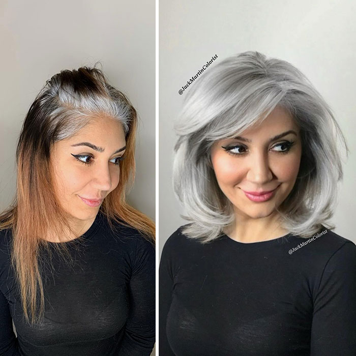 50 Jaw-Dropping Gray Hair Glow-Ups By Celebrity Color Wizard Jack Martin