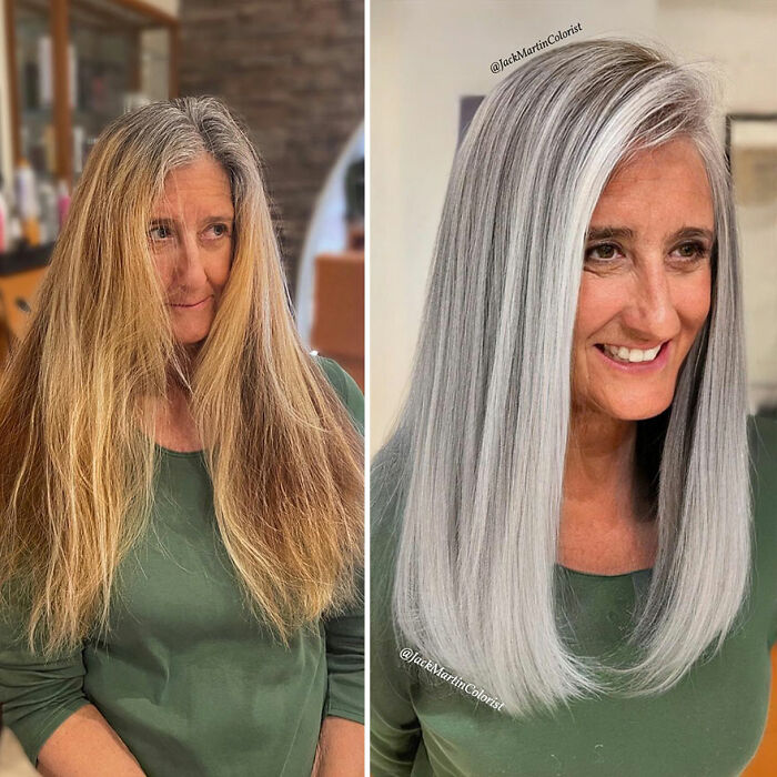 50 Jaw-Dropping Gray Hair Glow-Ups By Celebrity Color Wizard Jack Martin