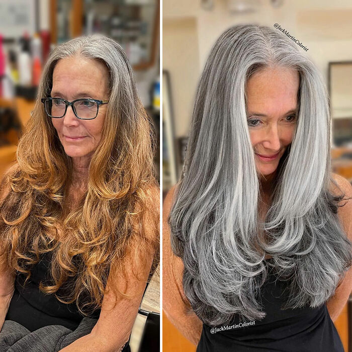 50 Jaw-Dropping Gray Hair Glow-Ups By Celebrity Color Wizard Jack Martin