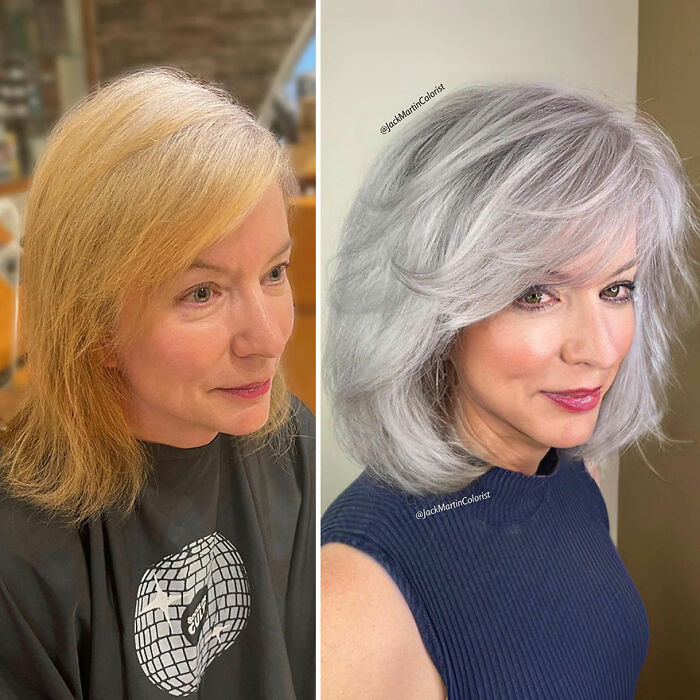 50 Jaw-Dropping Gray Hair Glow-Ups By Celebrity Color Wizard Jack Martin