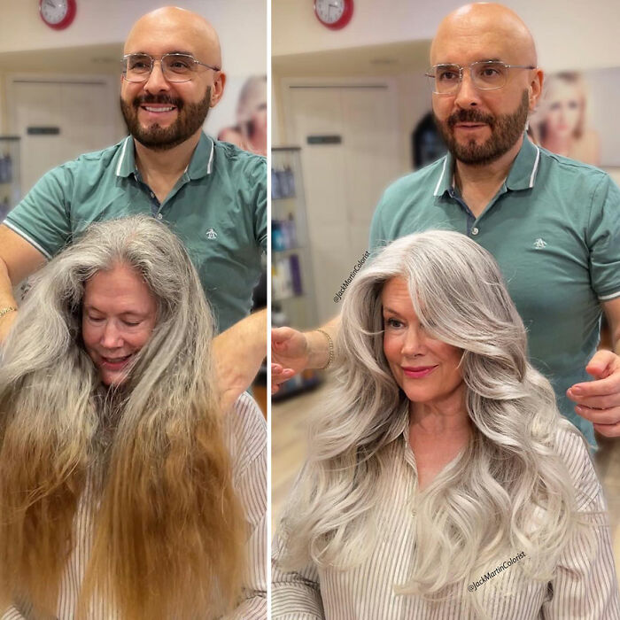 50 Jaw-Dropping Gray Hair Glow-Ups By Celebrity Color Wizard Jack Martin