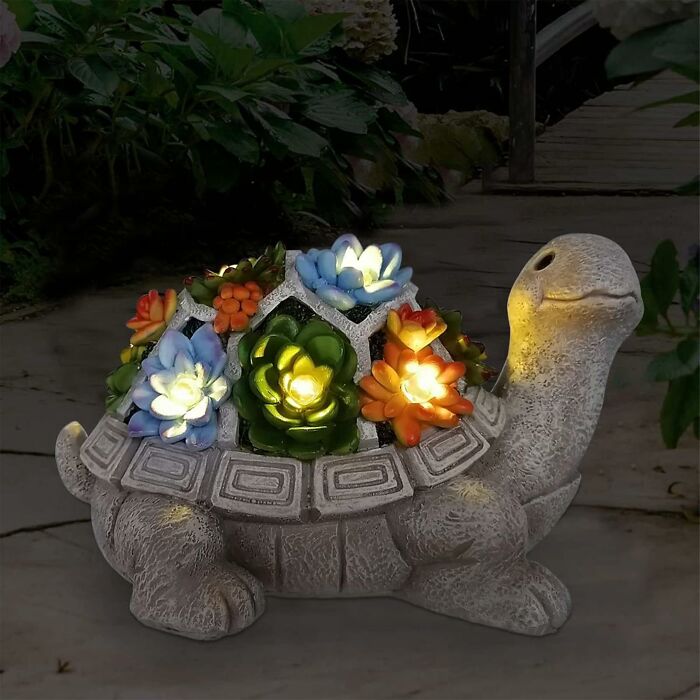 Bring A Wise, Glowing Tortoise Elder To Your Garden With This Chill Solar Light