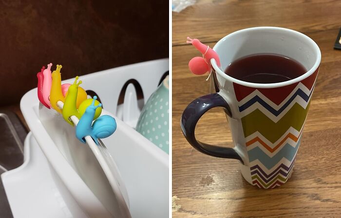 Prevent Your Teabag From Drowning With This Tiny And Helpful Tea Bag Holder Snail