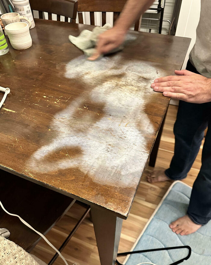 Boyfriend + Dining Table + Interview Shirt = Disaster