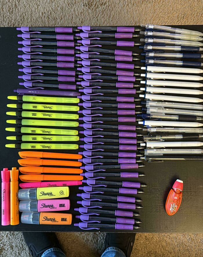 Every Pen I Used For My Dissertation, Laid Out