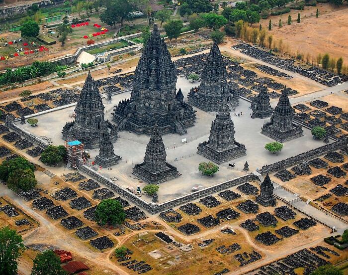 Prambanan Temple From Above