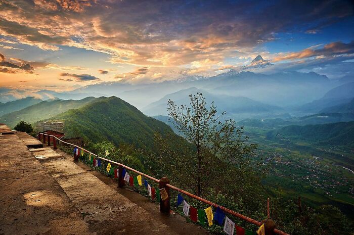 Mt. Fishtail And Himalayan Views, Nepal