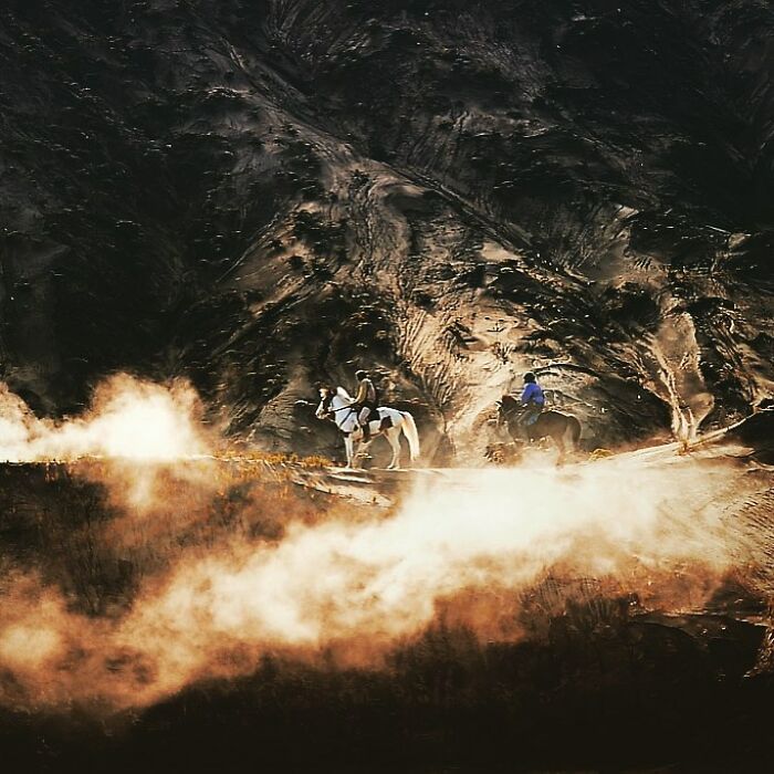Epic Horsemen In Bromo, Indonesia