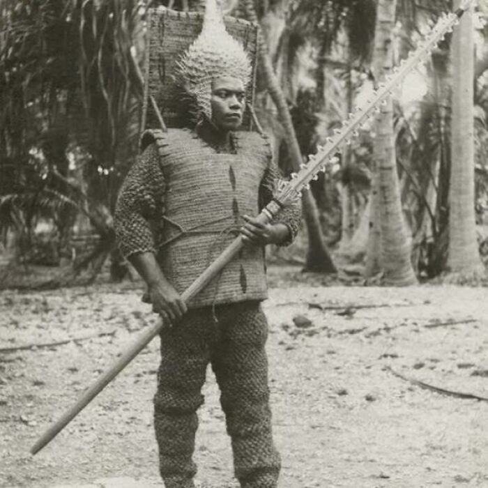 Epic Kiribati Warrior Armor Made from Coconuts and Sharks!