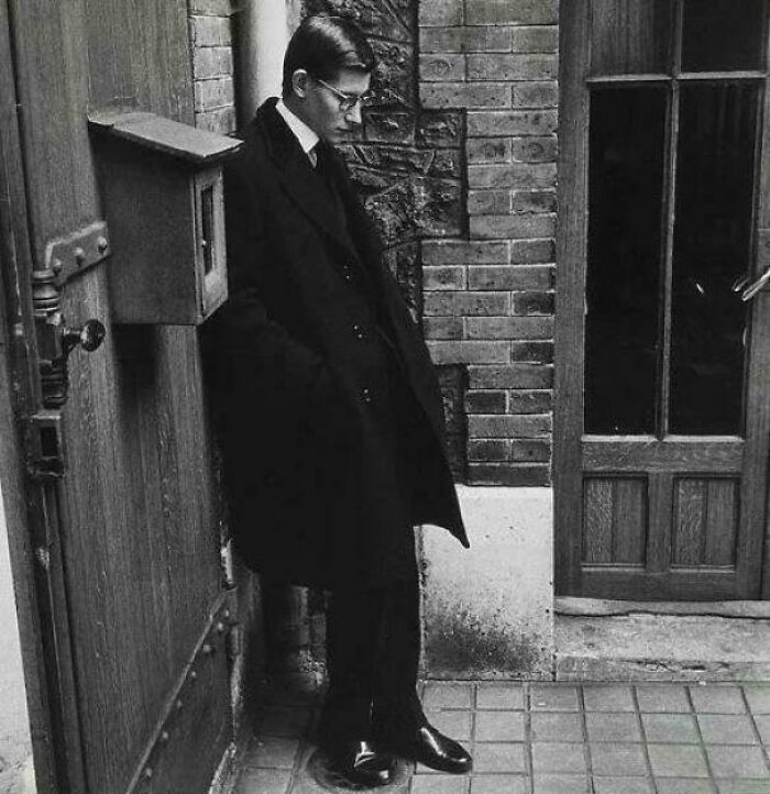 Young Yves Saint Laurent at Dior’s Funeral, 1957