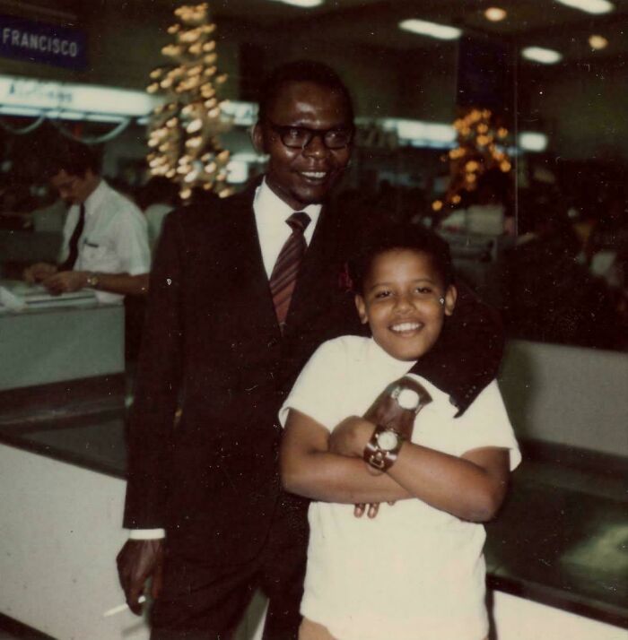 Little Barack Obama and Dad, Back in the Day