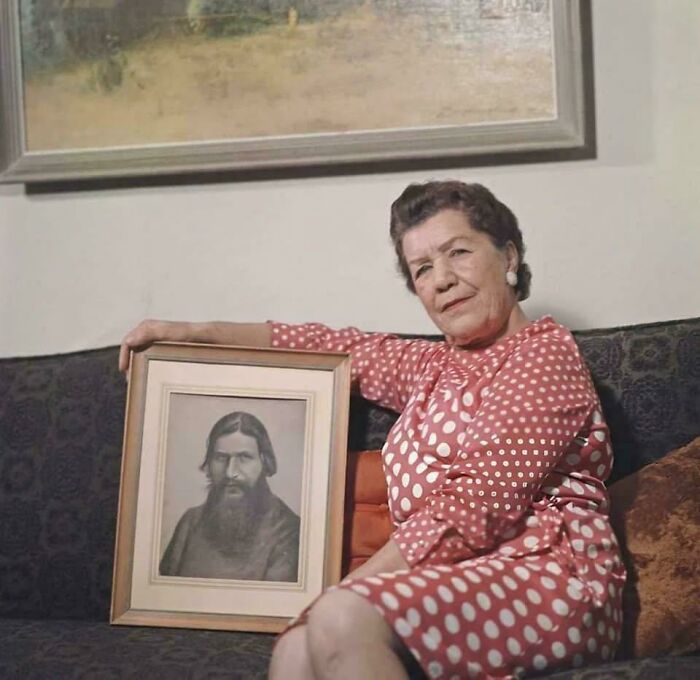 Maria Rasputina and Dad’s Portrait, Los Angeles 1972