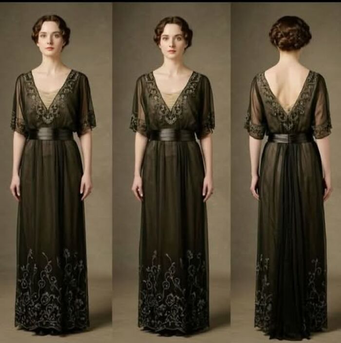 Edwardian Evening Gown, Titanic Drama Included