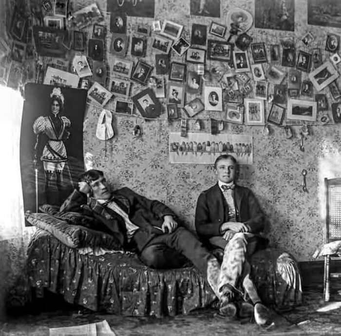 Two Students Showing Off Dorm Life, University of Illinois 1910