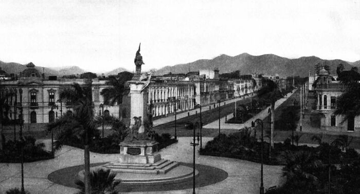 Lima, Peru, 1928: Plaza Bolognesi Goes Classic