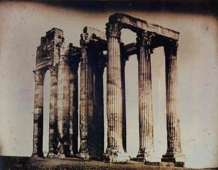 Ancient Ruins Meet Early Camera: Zeus Temple, 1842
