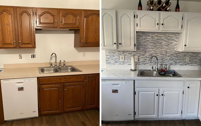 Make Those Sad Beige Cabinets Disappear With This Cabinet Makeover Kit