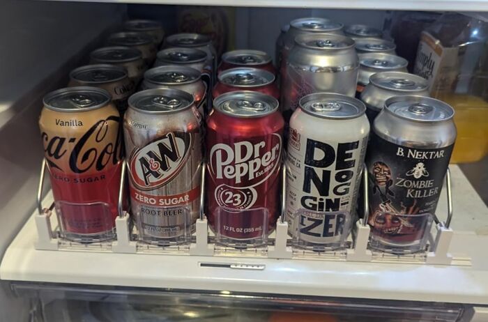 Fridge Drink Organizer: No More Soda Escapes!